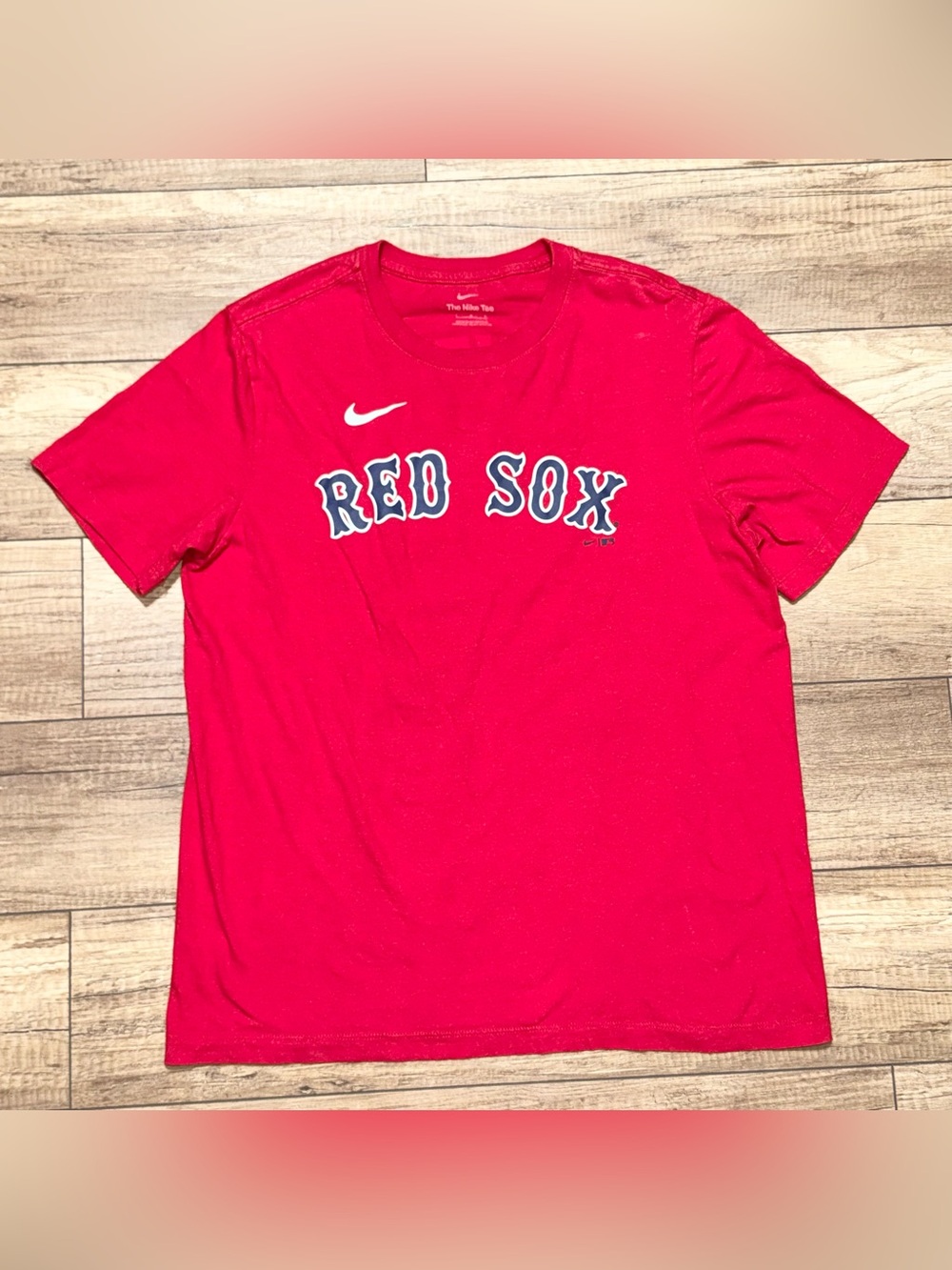 Nike Boston Red Sox Rafael Devers Baseball Player Red Jersey T Shirt Adult L